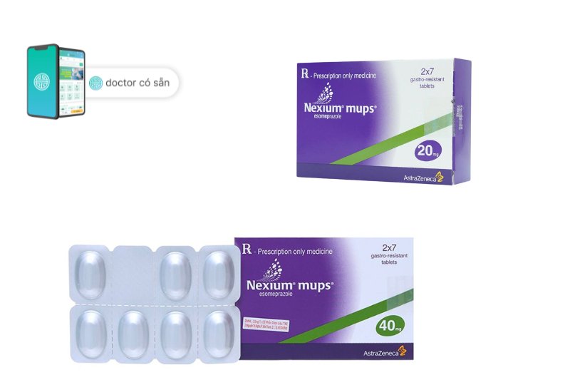 Thuốc Esomeprazol 20mg và thuốc Esomeprazole 40mg  - Biệt dược gốc NEXIUM MUPS của Công ty AstraZeneca