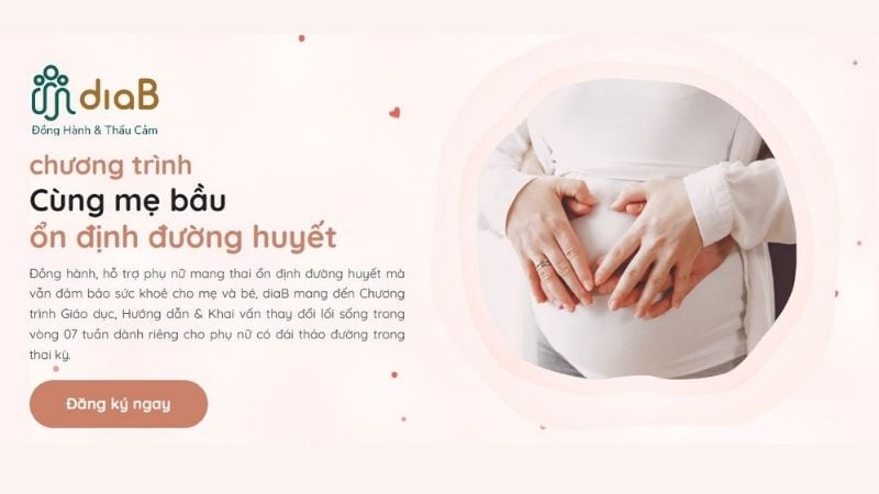 Chương trình “Cùng mẹ bầu ổn định đường huyết” của DiaB