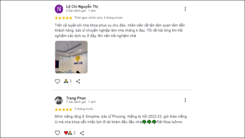 Customers reviewed that Simpline Dental Clinic has friendly staff and take care of them carefully