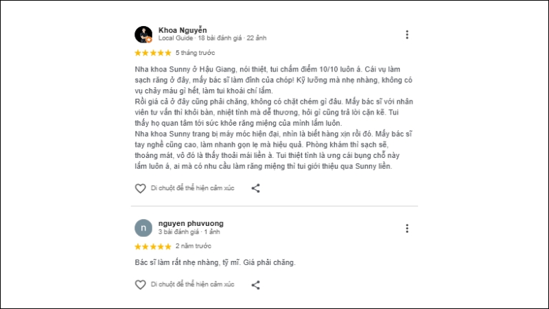 Phòng khám nha khoa Sunny nổi bật với đa dạng dịch vụ, bác sĩ chuyên nghiệp, nhiệt tình