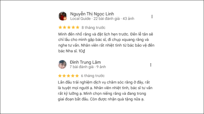 Nha khoa Tâm Đức Smile Tân Phú được nhiều đánh giá tốt về hiệu quả điều trị, dịch vụ chăm sóc khách hàng
