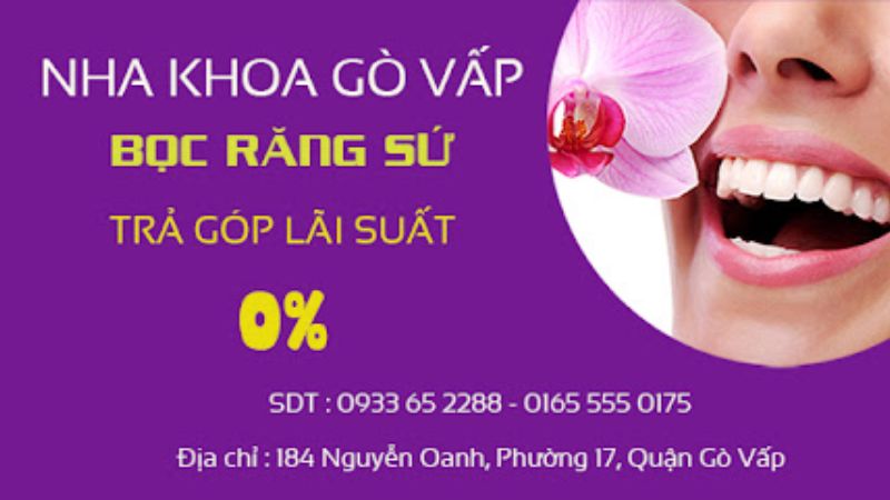 Với hơn 15 năm kinh nghiệm hoạt động trong lĩnh vực nha khoa, Nha khoa Gò Vấp là địa chỉ tin cậy, mang đến những giải pháp chăm sóc và thẩm mỹ răng miệng
