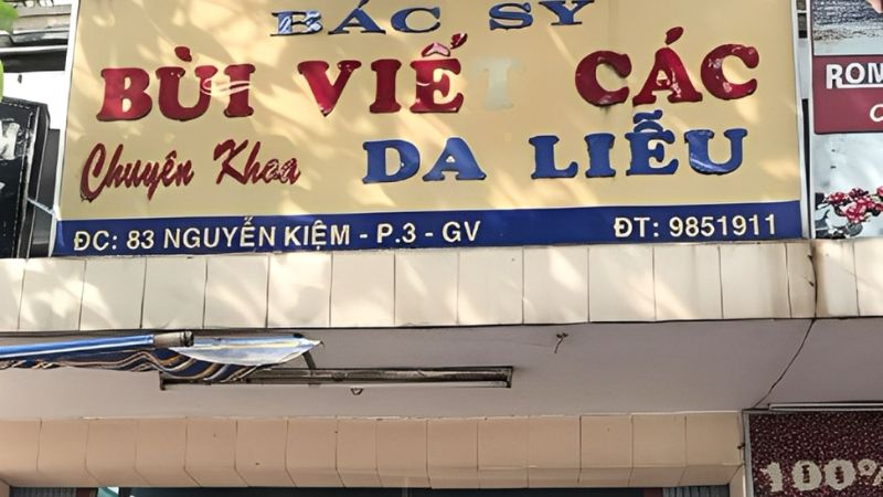 Phòng khám BS Bùi Viết Các – bác sĩ hơn 30 năm kinh nghiệm trong lĩnh vực da liễu