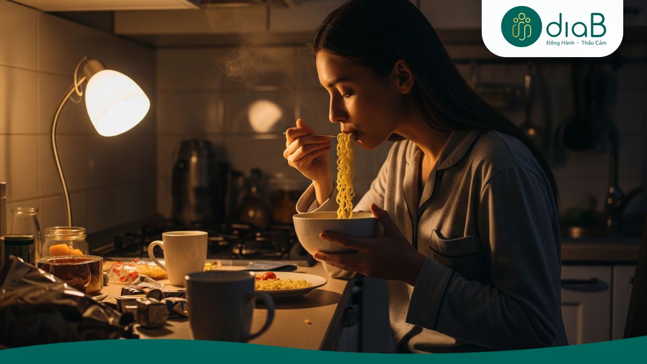 Ăn khuya khiến bạn tích tụ mỡ