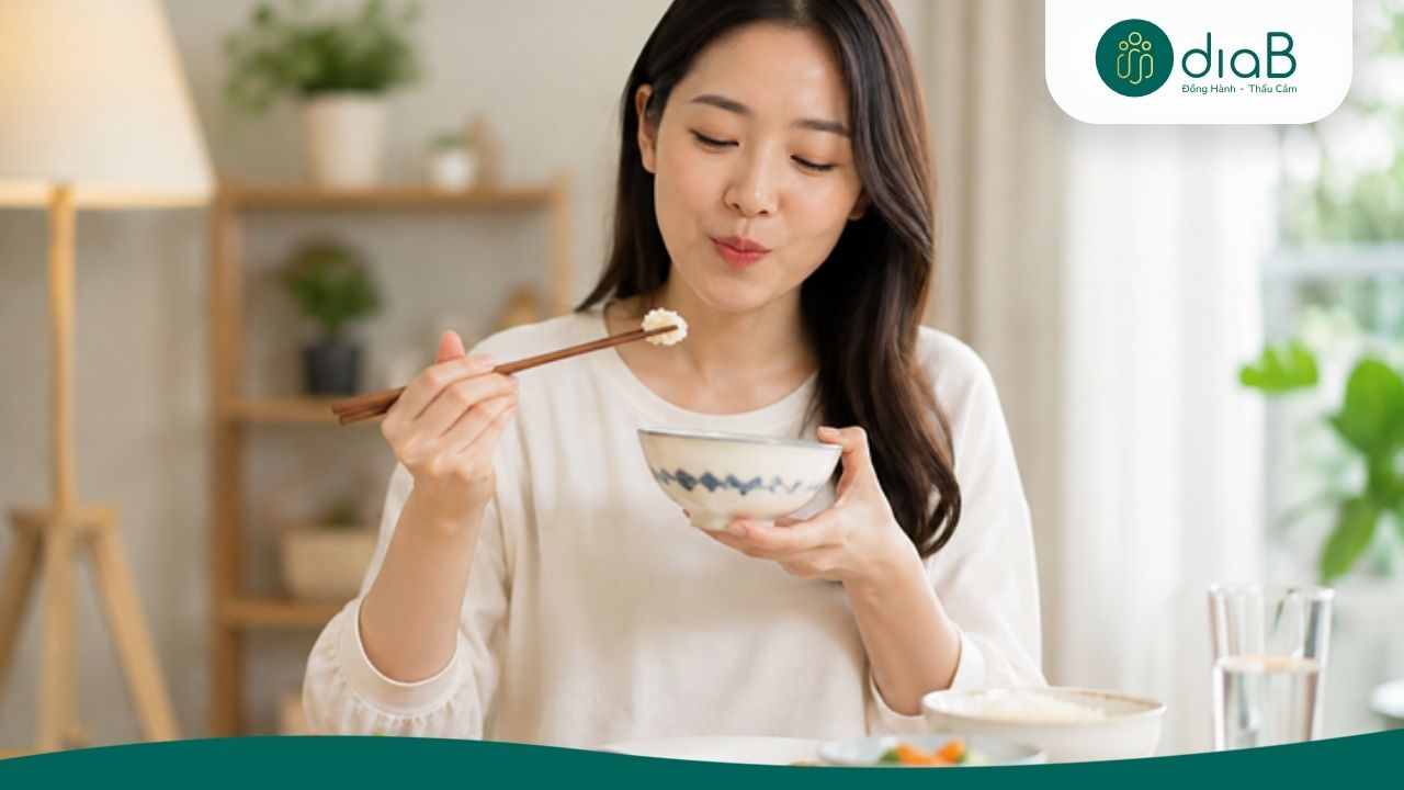 Ăn chậm nhai kỹ để kiểm soát lượng thức ăn nạp vào cơ thể (Nguồn: Internet)